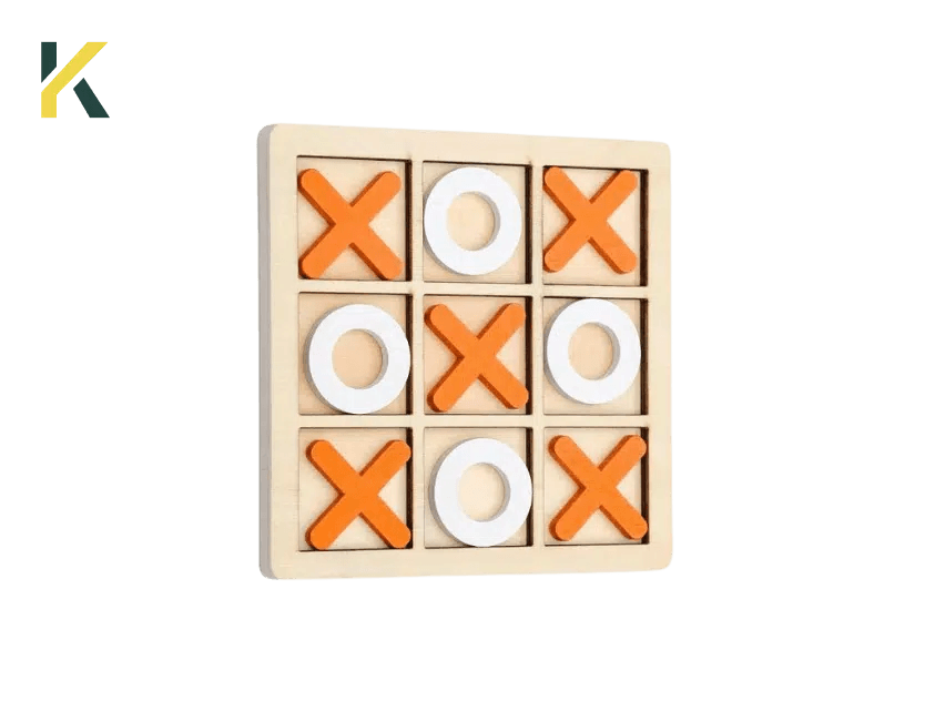 Jeu Tic-Tac-Toe™ en Bois Naturel