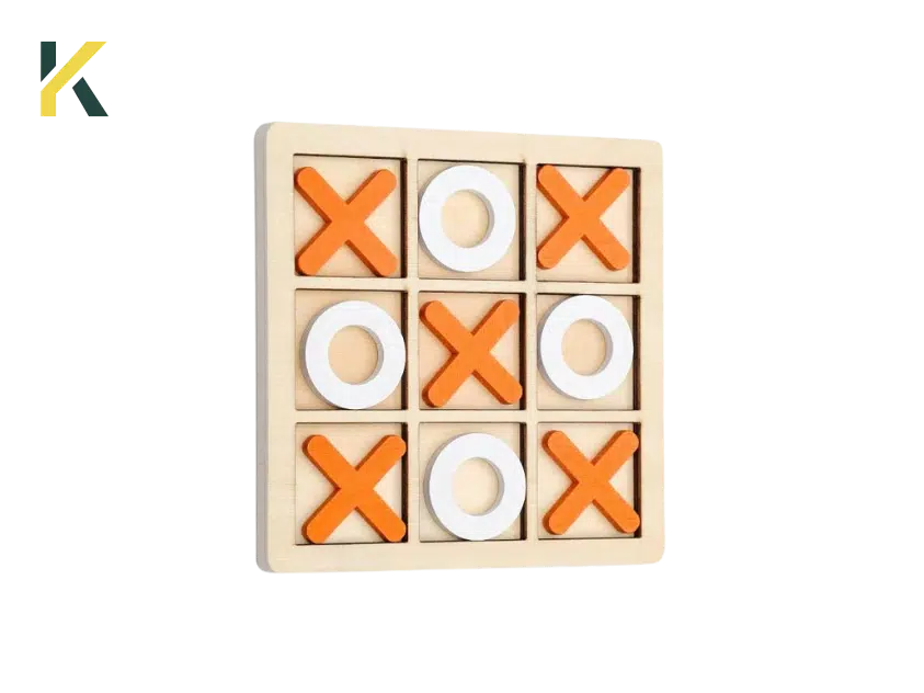 Jeu Tic-Tac-Toe™ en Bois Naturel